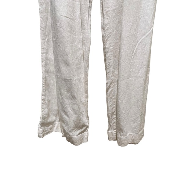 Ci Sono Smocked Waist Linen Blend Pants White Women’s Large - Picture 2 of 8